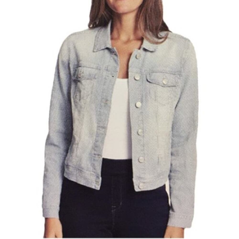 NWT Nine West Stripe Denim Jacket Size Medium